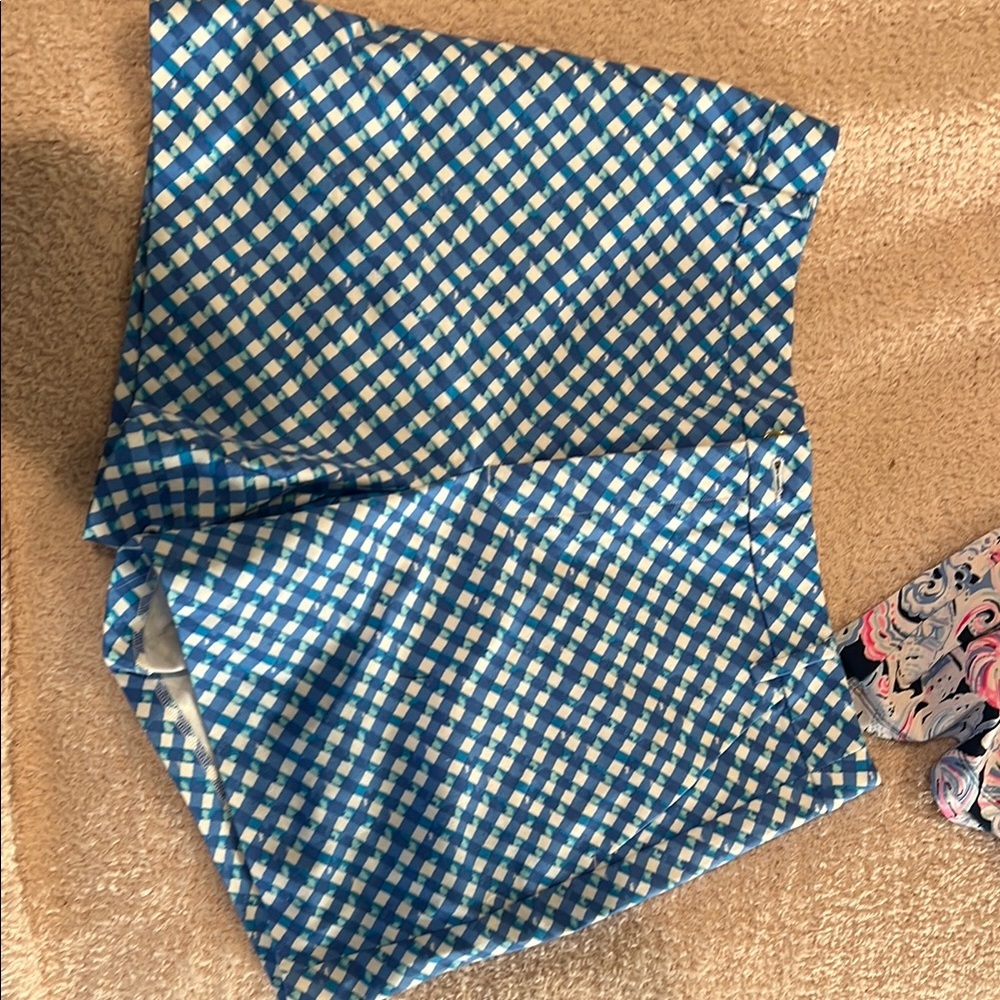 Lilly Pulitzer Blue Checkered Shorts